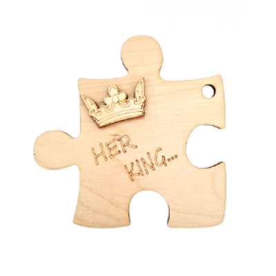 Πάζλ Ξύλινο 8X8cm Her King_WD300058